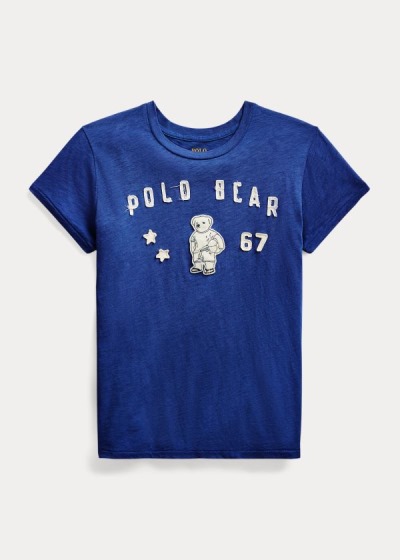 T Shirt Polo Ralph Lauren Polo Bear Patch Jersey Mulher 98041-WJHG